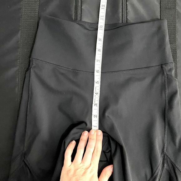 Athleta Powerlift Black Mesh Tenacity 7/8 Tights Athletic Workout Leggings S - Picture 8 of 9